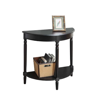 French Country Half Round Entryway Table With Shelf - Breighton Home 4 French Country Half Round Entryway Table With Shelf - Breighton Home - Image 2