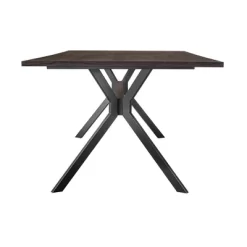 Nevada Trestle Base Dining Table Rustic Oak - Armen Living -Baxton Studio Store GUEST 79a82c09 3895 470d bf37 fbdae218d609