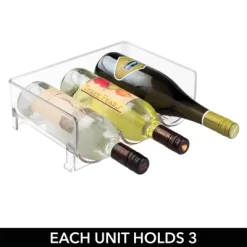 MDesign Plastic Stackable Wine Bottle Storage Organizer Rack -Baxton Studio Store GUEST 79e05a27 de3a 4ff7 b7b4 44c5cd1f1aef