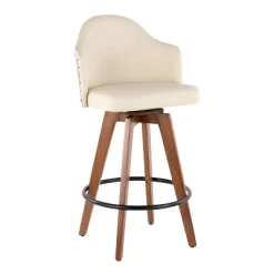 26" Ahoy Mid-Century Modern Counter Height Barstool - LumiSource -Baxton Studio Store GUEST 79e87904 de6d 41f8 8757 99e404fdd302