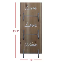 Three Bottle "Live Love Wine" Wood Wall Mount Wine Rack - Foreside Home & Garden -Baxton Studio Store GUEST 7a14ca98 208e 4881 a206 d2cc469f141e