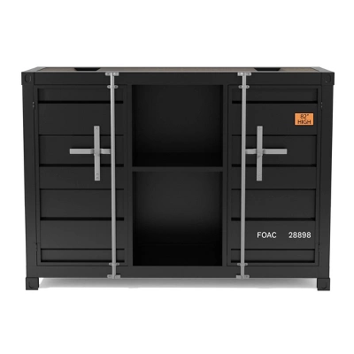 Murka 2 Open Shelf Console Table Sand Black Powder Coating - MiBasics 4 Murka 2 Open Shelf Console Table Sand Black Powder Coating - MiBasics - Image 2