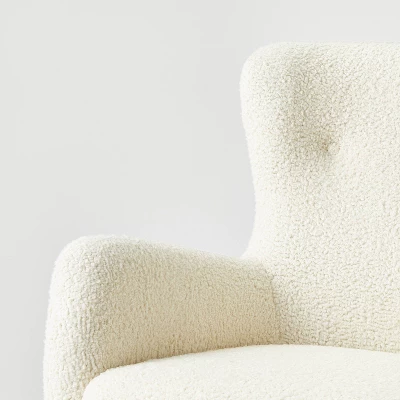 Kessler Wingback Faux Sherling Accent Chair Cream - Threshold™ Designed With Studio McGee 6 Kessler Wingback Faux Sherling Accent Chair Cream - Threshold™ Designed With Studio McGee - Image 4