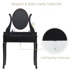 Costway Vanity Table Set W/10 Light Bulbs And Touch Switch Makeup Dressing Table -Baxton Studio Store GUEST 7d051a2d be97 4d00 a62a e0e462c6b7aa