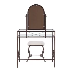 Clarisse Metal Vanity Set Brown - Linon 17 Clarisse Metal Vanity Set Brown - Linon -Baxton Studio Store GUEST 7daaf224 13f9 42e6 9202 7ed942ca61c4