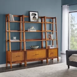 70.5" 3pc Landon Bookcase Set - Crosley