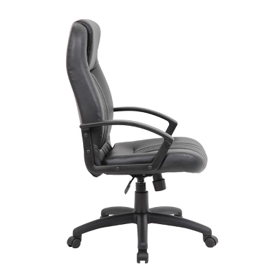 High Back Leather Plus Chair Black - Boss Office Products 6 High Back Leather Plus Chair Black - Boss Office Products - Image 4