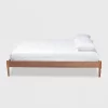 Colette French Bohemian Wood Platform Bed Frame - Baxton Studio