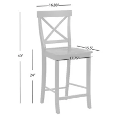 Set Of 2 24" Albury Counter Height Barstools - Buylateral -Baxton Studio Store GUEST 800a8709 0058 4e43 9fe9 6beae6ba9ff3