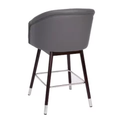 Flash Furniture Margo Commercial Grade Mid-Back Modern Barstool With Beechwood Legs And Curved Back - Set Of 2 -Baxton Studio Store GUEST 80f4908e 694a 4894 ad6a 5bb7f46cf67d