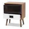 Hubbard Two-Tone Wood And Metal 1 Drawer Nightstand Natural Brown/Black/White - Baxton Studio 2 Hubbard Two-Tone Wood And Metal 1 Drawer Nightstand Natural Brown/Black/White - Baxton Studio -Baxton Studio Store GUEST 8132de52 25ea 4a81 978a cffe1ba05f05