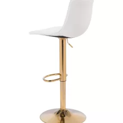 Pierce Barstool White/Gold - ZM Home 12 Pierce Barstool White/Gold - ZM Home -Baxton Studio Store GUEST 8149f85d 8130 425c a892 2f0fe305f986