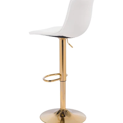 Pierce Barstool White/Gold - ZM Home 6 Pierce Barstool White/Gold - ZM Home - Image 4