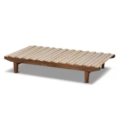 King Hiro Wood Expandable Bed Frame Walnut - Baxton Studio -Baxton Studio Store GUEST 820bb7bd 6f03 4f60 a4cd 3f5ad0d07cb7