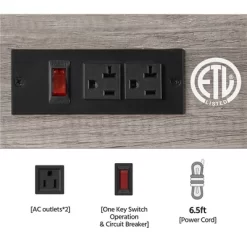 Yaheetech 4-Tier 55" Kitchen Baker's Rack With Power Outlet -Baxton Studio Store GUEST 82a94377 33ab 4ead a366 4fbcb8e19aa1