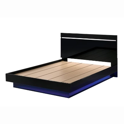 5pc Cavatao Bedroom Set With Led Light Black/Chrome - MiBasics 4 5pc Cavatao Bedroom Set With Led Light Black/Chrome - MiBasics - Image 2