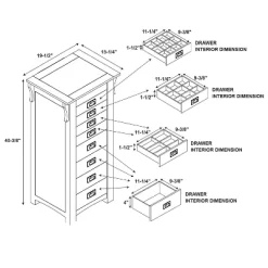 Delia Jewelry Armoire Brown - Powell Company -Baxton Studio Store GUEST 83671e5f f20a 4898 93ee 3b153b1c74be