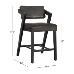 Snyder Counter Height Barstool Black/Gray - Hillsdale Furniture