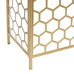 Contemporary Iron Beehive Pattern Console Table Gold - Olivia & May -Baxton Studio Store GUEST 846c82ef 6ebc 4204 8781 6c122e0b02bf