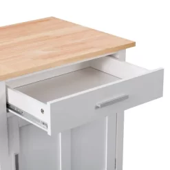 Sage Wood Kitchen Cart White - CorLiving -Baxton Studio Store GUEST 848f836c 243d 450d 96fb 68c799f7e962