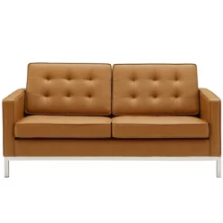 Loft Tufted Upholstered Faux Leather Loveseat Silver/Tan - Modway 9 Loft Tufted Upholstered Faux Leather Loveseat Silver/Tan - Modway -Baxton Studio Store GUEST 8710c507 681e 42f6 a4d0 726249f129bd