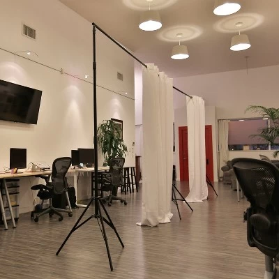 Room Dividers Now Freestanding Adjustable Room Divider Stand 25ft - 37ft 6in Wide - Black (Without Curtains) 7 Room Dividers Now Freestanding Adjustable Room Divider Stand 25ft - 37ft 6in Wide - Black (Without Curtains) - Image 5