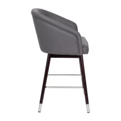 Flash Furniture Margo Commercial Grade Mid-Back Modern Barstool With Beechwood Legs And Curved Back - Set Of 2 -Baxton Studio Store GUEST 883a7906 cdfb 425c b45d 6224852e7c51