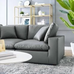 Commix Down Filled Overstuffed Vegan Leather Loveseat - Modway -Baxton Studio Store GUEST 88b42971 ae10 44cf 9baa bab8e28f3183