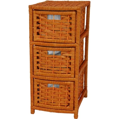 Oriental Furniture 25" Natural Fiber Occasional Chest Of Drawers 4 Oriental Furniture 25" Natural Fiber Occasional Chest Of Drawers - Image 2