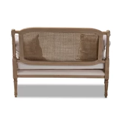 Clemence Upholstered Whitewashed Wood Sofa Loveseat Ivory/Oak - Baxton Studio 18 Clemence Upholstered Whitewashed Wood Sofa Loveseat Ivory/Oak - Baxton Studio -Baxton Studio Store GUEST 89bbb5b1 2351 41b6 bd0b a7c722716c86