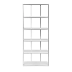 74" Shining Star Champagne Bookcase With Shelves White - Treasure Trove Accents
