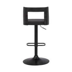 Milan Adjustable Swivel Faux Leather Metal Barstool Black - Armen Living -Baxton Studio Store GUEST 8aa07936 aa77 4456 a0cf a71a04840460
