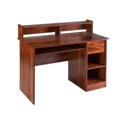 Essential Wood Computer Desk With Hutch - Onespace