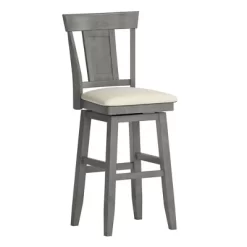 29" South Hill Panel Back Wood Swivel Height Barstool - Inspire Q 20 29" South Hill Panel Back Wood Swivel Height Barstool - Inspire Q -Baxton Studio Store GUEST 8c82bd28 5691 4496 9313 8c7ec59520a6