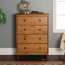 Stiva Classic Mid-Century Modern Vertical 4 Drawer Dresser - Saracina Home -Baxton Studio Store GUEST 8d80b7b0 7a6b 40f6 8fc7 edeb7656d79f