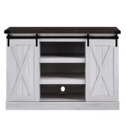 Edyo Living Rustic Farmhouse Wood TV Stand Media Console Table With Sliding Barn Doors And Adjustable Shelves For TVs Up To 65 Inches 14 Edyo Living Rustic Farmhouse Wood TV Stand Media Console Table With Sliding Barn Doors And Adjustable Shelves For TVs Up To 65 Inches -Baxton Studio Store GUEST 8e8f3afe b74a 4606 841b 43fa3f1bca90