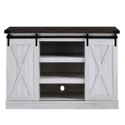 Edyo Living Rustic Farmhouse Wood TV Stand Media Console Table With Sliding Barn Doors And Adjustable Shelves For TVs Up To 65 Inches 8 Edyo Living Rustic Farmhouse Wood TV Stand Media Console Table With Sliding Barn Doors And Adjustable Shelves For TVs Up To 65 Inches - Image 6