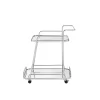 30" Aegis Clear Glass Serving Cart Chrome Finish - Acme Furniture