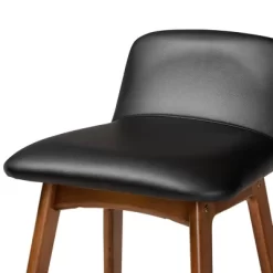 2pc Darrin Faux Leather And Wood Counter Height Barstools Black/Walnut/Brown - Baxton Studio 10 2pc Darrin Faux Leather And Wood Counter Height Barstools Black/Walnut/Brown - Baxton Studio -Baxton Studio Store GUEST 8fb41e6a 6800 4b31 95a0 7183a2879d33