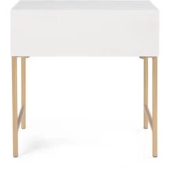 Jupiter Side Table White/Gold - Adore Decor -Baxton Studio Store GUEST 8fe89fbb 8817 4ee8 b92f 7288d840c374