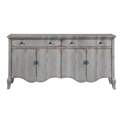 Jaime Rustic 4 Door 2 Drawer Storage Credenza/Sideboard Burnished Gray - Treasure Trove 3 Jaime Rustic 4 Door 2 Drawer Storage Credenza/Sideboard Burnished Gray - Treasure Trove
