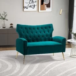 Brion 48" Contemporary Wingback Design Loveseat | KARAT HOME -Baxton Studio Store GUEST 905205d5 c3e0 473b aca3 78569875df9b