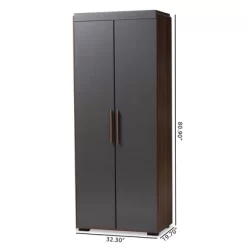 7 Shelf Wardrobe Rikke Two-Tone Wood Storage Cabinet Brown - Baxton Studio -Baxton Studio Store GUEST 9075e8c7 f560 4ee0 8193 eba7ca0d8083