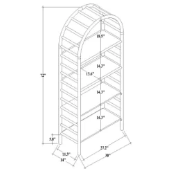 72" Holladay Curved Wooden Bookcase - Threshold™ Designed With Studio McGee -Baxton Studio Store GUEST 907a020b f8bd 48ff ad78 2332a2c16f0a