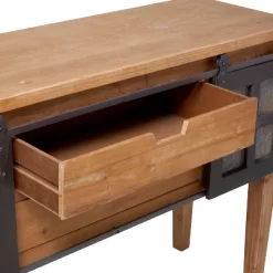 Industrial Wood Console Table Dark Brown - Olivia & May -Baxton Studio Store GUEST 9140d65b 1c32 40ee b675 14dfe36a813c