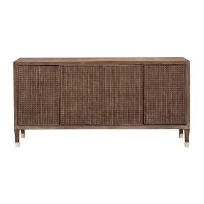 Ryker Mid-Century Modern 4 Door Storage Credenza/Sideboard Dark Brown - Treasure Trove 3 Ryker Mid-Century Modern 4 Door Storage Credenza/Sideboard Dark Brown - Treasure Trove