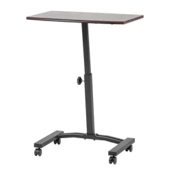 IRIS USA Height Adjustable Laptop Cart And Dynamic Rolling Workstation, Brown -Baxton Studio Store GUEST 93628c13 5319 429c 8d69 76178493c6a0