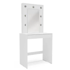 Emma Vanity Table With Lighted Mirror White - Polifurniture 9 Emma Vanity Table With Lighted Mirror White - Polifurniture -Baxton Studio Store GUEST 938a8ccc dad1 46d6 8b9b a40f3ef7f3bf