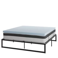 Flash Furniture 14 Inch Metal Platform Bed Frame With 12 Inch Pocket Spring Mattress In A Box And 3 Inch Cool Gel Memory Foam Topper -Baxton Studio Store GUEST 93dc9910 b7a4 4852 b34c 5b0d746b81e9