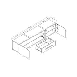 Miran Contemporary TV Stand For TVs Up To 80" - HOMES: Inside + Out 11 Miran Contemporary TV Stand For TVs Up To 80" - HOMES: Inside + Out -Baxton Studio Store GUEST 94111b64 95cc 44e7 be5c 3bdb25fb817d